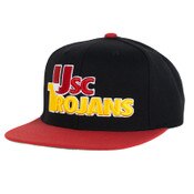 USC Trojans Black Text Stack Snapback Hat